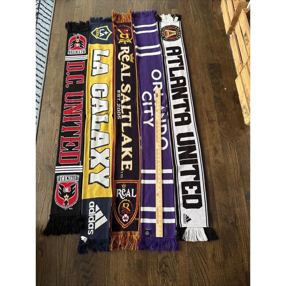 MLS Soccer Scarf Lot Of 5 Adidas Atlanta LA DC Salt Lake Orlando